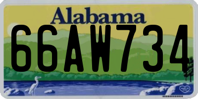 AL license plate 66AW734