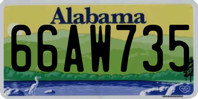 AL license plate 66AW735
