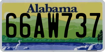 AL license plate 66AW737