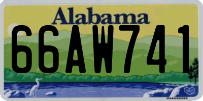 AL license plate 66AW741