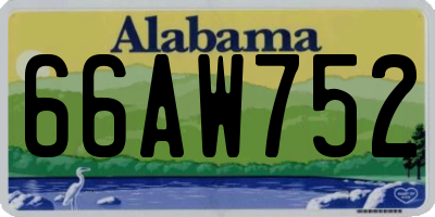 AL license plate 66AW752