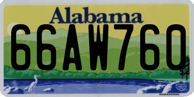 AL license plate 66AW760