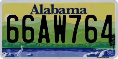 AL license plate 66AW764