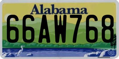AL license plate 66AW768