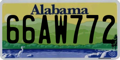 AL license plate 66AW772