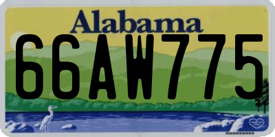 AL license plate 66AW775