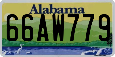 AL license plate 66AW779