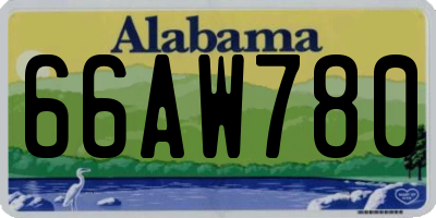 AL license plate 66AW780