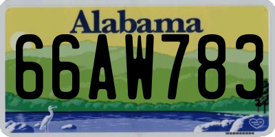 AL license plate 66AW783