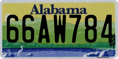 AL license plate 66AW784