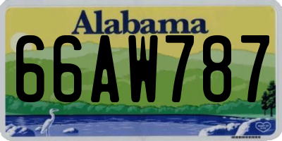 AL license plate 66AW787