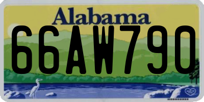 AL license plate 66AW790