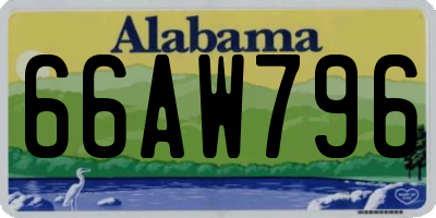 AL license plate 66AW796