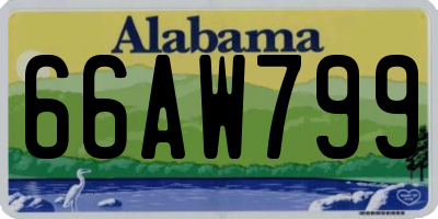 AL license plate 66AW799