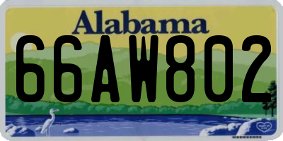 AL license plate 66AW802