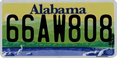 AL license plate 66AW808