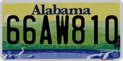 AL license plate 66AW810