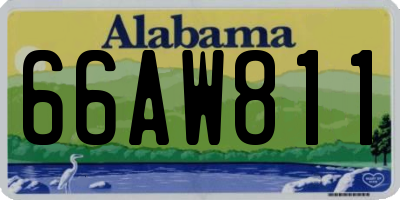 AL license plate 66AW811