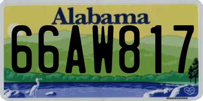 AL license plate 66AW817