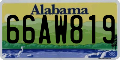 AL license plate 66AW819