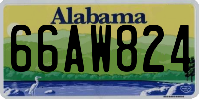 AL license plate 66AW824