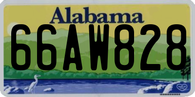 AL license plate 66AW828