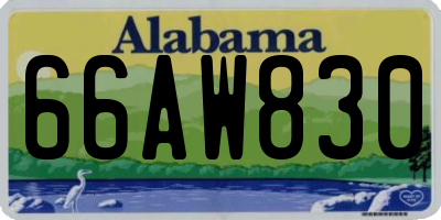 AL license plate 66AW830