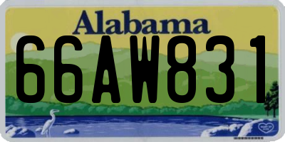 AL license plate 66AW831