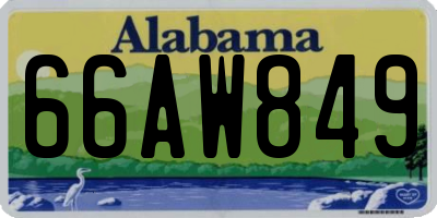 AL license plate 66AW849