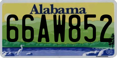 AL license plate 66AW852