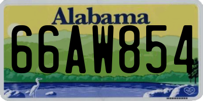 AL license plate 66AW854