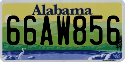 AL license plate 66AW856