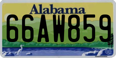 AL license plate 66AW859