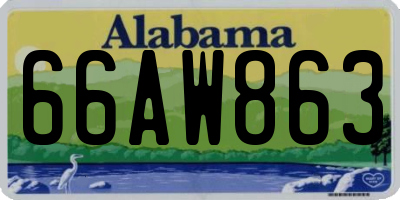 AL license plate 66AW863