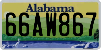 AL license plate 66AW867