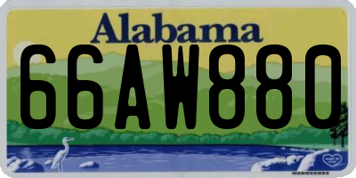 AL license plate 66AW880