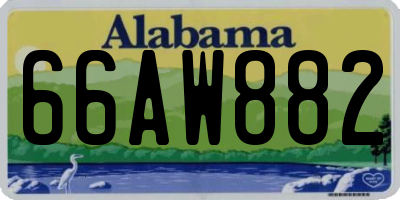 AL license plate 66AW882