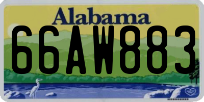 AL license plate 66AW883