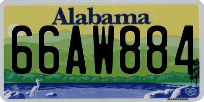 AL license plate 66AW884