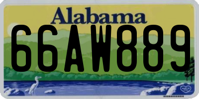 AL license plate 66AW889