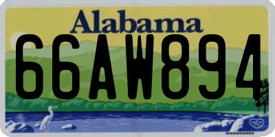 AL license plate 66AW894