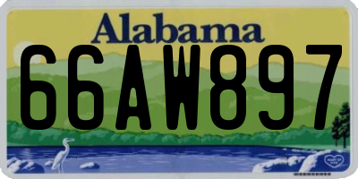 AL license plate 66AW897