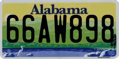AL license plate 66AW898