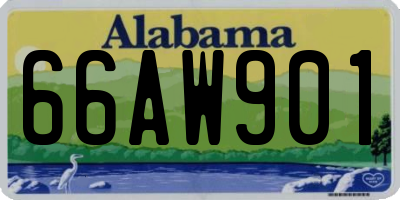 AL license plate 66AW901