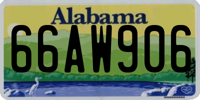 AL license plate 66AW906