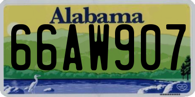 AL license plate 66AW907