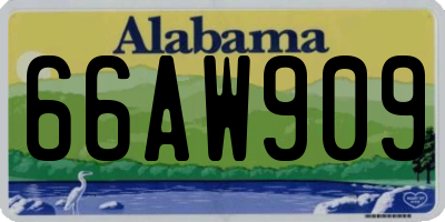 AL license plate 66AW909