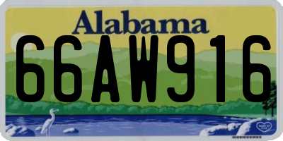 AL license plate 66AW916