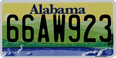 AL license plate 66AW923