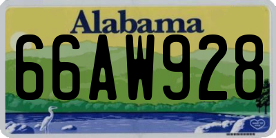 AL license plate 66AW928
